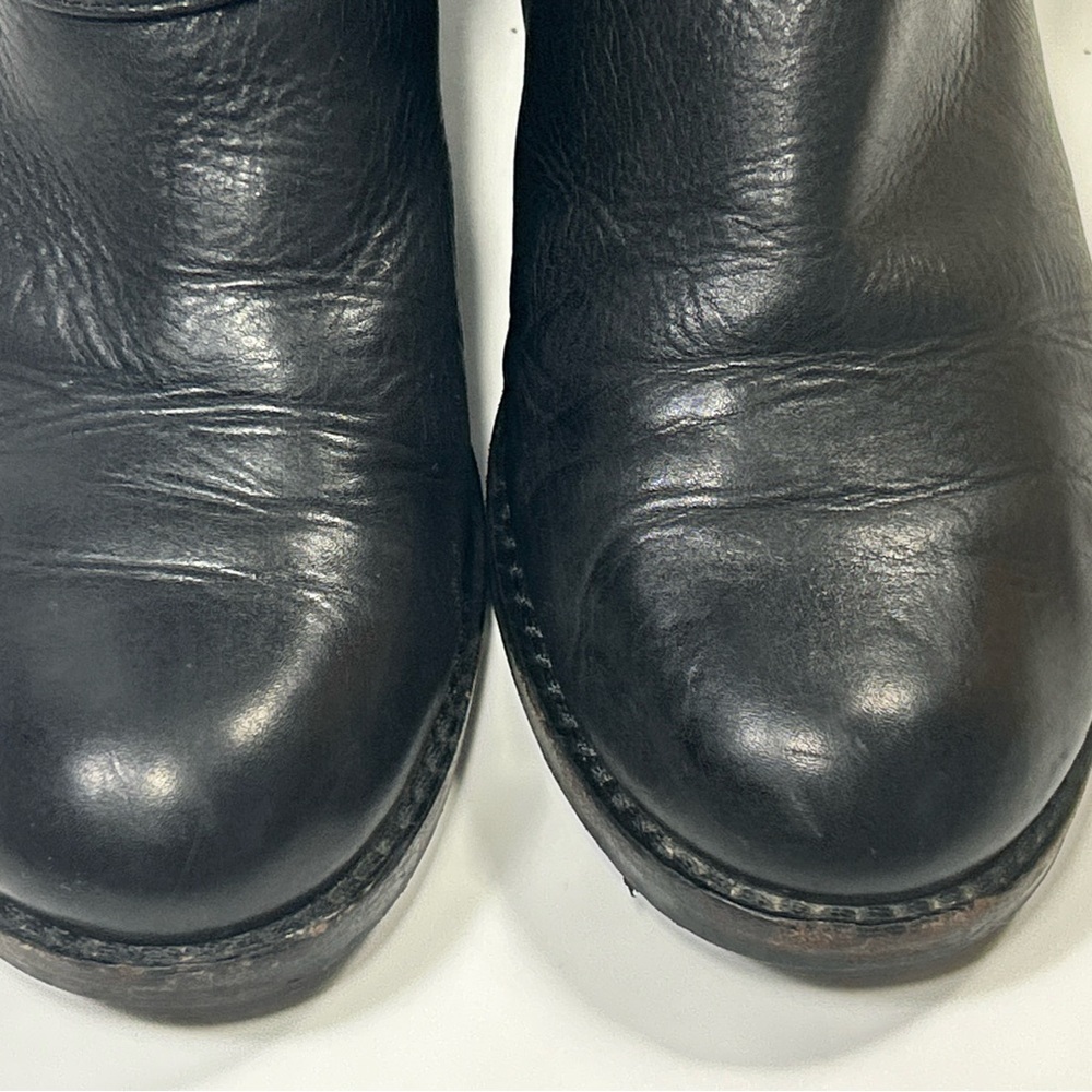 Vince Camuto quilted leather ankle moto biker boots with heel - Picture 8 of 12